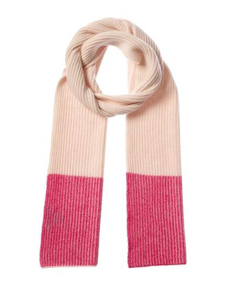 Fort&eacute; Cashmere Plaited Border Stripe Cashmere Scarf