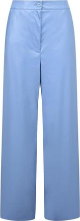 Maison Margiela Blauwe Wijde Pijp Broek Vrouwen - Dames - Wijde Broeken - Blauw - XS - Broeken