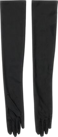 7 For All Mankind Lange handschoenen van imitatieleer - Dames - Accessoires - Zwart - Maat: ONE Size Leer