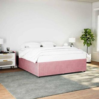 vidaXL Vidaxl - Estructura De Cama Sin Colch&oacute;n Terciopelo Rosa 180x200 Cm