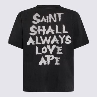 Saint Mxxxxxx Mens T-Shirts And Polos Black _100 % Co