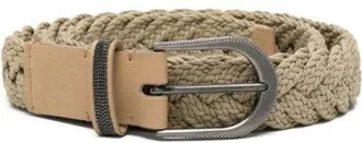 Brunello Cucinelli Womens Corda Braided Cotton Belt