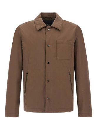 Herno button-fastening jacket - men - Cotton/Polyamide - 56 - Brown