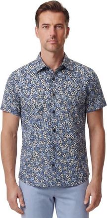 Lords of Harlech Floral Field Mens Knit Shirt in Floral Field Black at Nordstrom, Size Xx-Large
