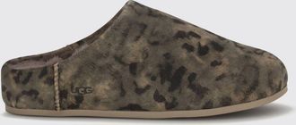 UGG Mules con stampa animalier in pelle scamosciata e interni in lana