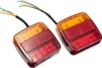 OEM Copertura Trasparente/copertura Rossa E Gialla Con Angoli Arrotondati, Fanali Posteriori A 20 Led Per Rimorchio, Luce Di Segnalazione Per Freno Di Cam