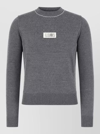 Maison Margiela knit top ribbed trims contrast stitching