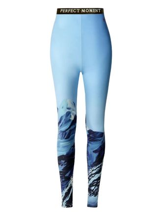 Perfect Moment logo-waistband leggings - Blue