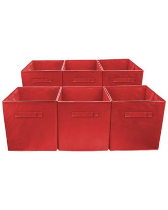 Sorbus Set of 6 Foldable Storage Cube Basket Bin
