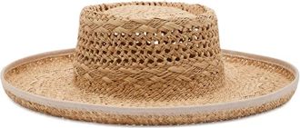 Lack of Color Lawson Boater geweven hoed - Beige
