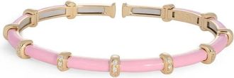 Sidney Garber Bracciale Carly roda in oro giallo 18 carati con diamanti - Rosa