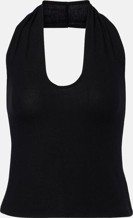 Leset Lauren halterneck jersey top