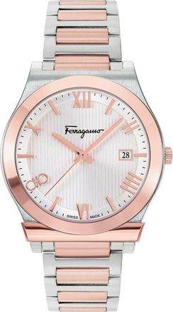 Ferragamo Gancini Bracelet Watch, 41mm in Two Tone at Nordstrom Rack