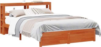 vidaXL Estructura De Cama 2 Uds. Marr&oacute;n Cera Madera De Pino Macizo Vidaxl