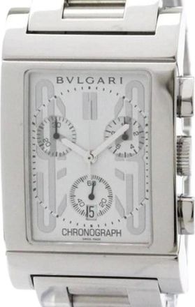 Bulgari Pre-owned Watches, male, White, Size: ONE SIZE Pre-owned Rettangolo Rtc49S Wristwatch