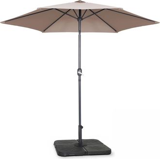 Oviala Parasol derecho inclinable de 3m y 4 losas para rellenar de topo