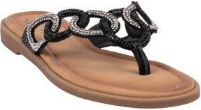 Good Choice Shoes Vania Embellished Flip Flop in Black Multi at Nordstrom Rack, Size 9.5