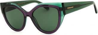 Ferragamo SF2004S 318 Transparent Green/Violet/Green