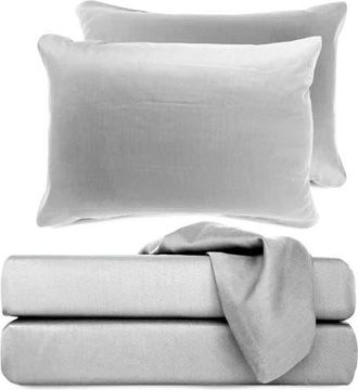 BedVoyage Cooling 100% Viscose Sheet Set - Soft, Breathable Comfort in Stone at Nordstrom, Size California King