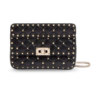 Valentino Garavani Small Nappa Rockstud Spike Bag - female - Valentino Garavani - Shoulder Bags - Black - ONE SIZE - Bags