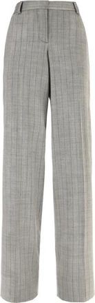 Stella McCartney Dames, Broeken, Grijs, Maat: 2XS Wol