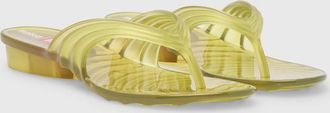 Diesel Sculptural flip-flops in Melflex - Sandals - Woman - Yellow