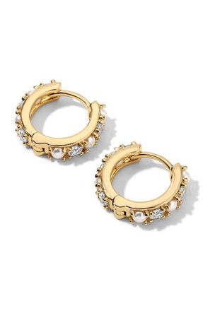 Miranda Frye Wendy Freshwater Pearl Huggie Earrings in Gold at Nordstrom
