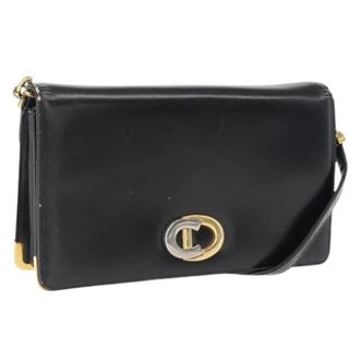 Dior Pre-owned Vintage Leren Schoudertas - Dames - Pre-owned - Zwart - Maat: ONE Size Leer