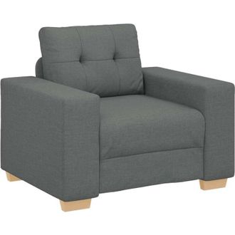vidaXL Sillón de tela gris oscuro 60 cm Vidaxl