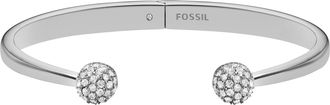 Fossil Womens Hazel Glitz Cuff Stainless Steel Cuff Bracelet