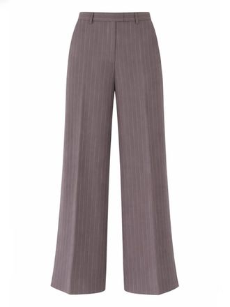 Dries Van Noten Straight Leg Pinstripes Wool Pants