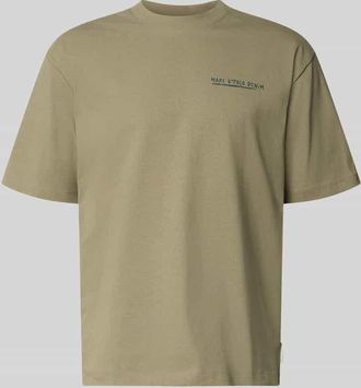 Marc O'Polo Denim Marc OPolo Denim Relaxed Fit T-Shirt aus reiner Baumwolle in Taupe, Gr&ouml;&szlig;e L
