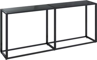 vidaXL Console Table Black 180x35x75.5cm Tempered Glass vidaXL