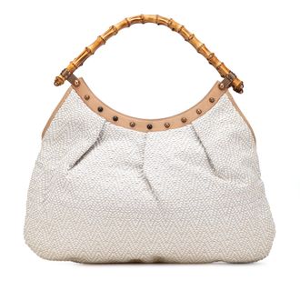 Gucci Bamboe Hobo Geweven Tas