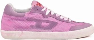 Diesel Sneakers met rubberen zool en leer - Dames - Sneakers - Roze - 38 1/2 EU - Leer - Schoenen