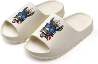 Generic Donkey English UK Flag Slides for Women Men Soft Thick Bottom Coconut Slippers Sandals for Bathroom Beach