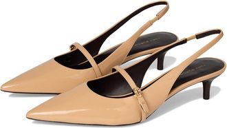 Tory Burch Double T Buckle Mary Jane Pumps 45mm Womens Shoes Cantucci/Cantucci : 8.5 M, Leather