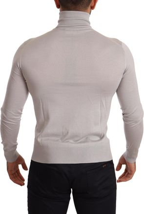 Dolce & Gabbana Mens Cashmere & Silk Turtleneck Gray