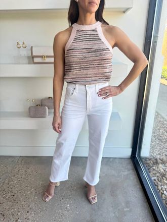 525 america Vanessa Ombre Halter Tank Top In Sand Dollar Multi