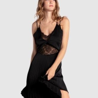 Belle & Bloom Feel It Still Lace Trim Mini Dress in Black at Nordstrom, Size X-Small Au