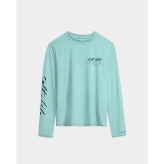 Salt Life Escape to Paradise Performance Long Sleeve Tee in Lt Aruba Heather at Nordstrom, Size X-Large