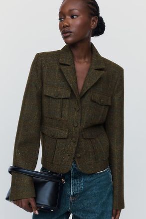 Central Park West Tweed Heritage Cropped Lady Jacket
