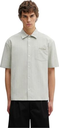 Daily Paper Clothing Script SS Shirt - Heren - Korte mouwen Overhemden - Groen - 2XL - Katoen - Overhemden