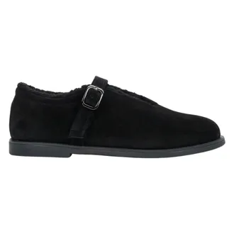 Estro & Luminara Schoenen, Dames, Zwart, 40 EU, Leer, Velvet Elegance Ballerina Flats