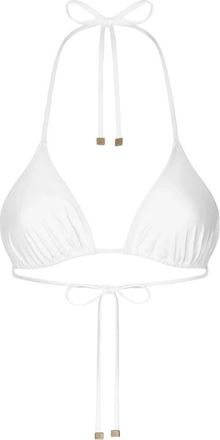 Dolce & Gabbana Witte Triangel Bikini Top met Strik - Dames - Bikinis - Wit - S - Badmode