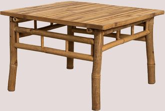 Sklum Sklum - Mesa De Centro Para Jard&iacute;n Cuadrada 70x70 Cm En Bamb&uacute; Jamaik