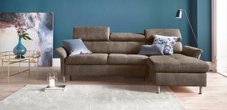 Exxpo Sofa Fashion Ecksofa »Maretto, bequem und komfortabel, L-Form« inkl. Kopf- bzw. Rückenverstellung, wahlweise mit Bettfunktion