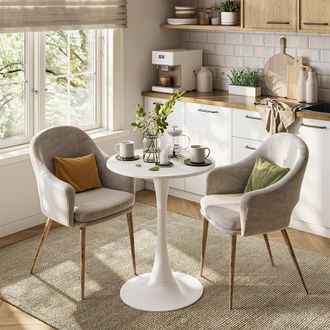 Vicco Mesa De Comedor Carl, Blanco, 60 X 60 Cm, Vicco