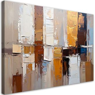 Artgeist Artgeist - Quadro su tela, Astrattismo imitazione pittura nei colori beige - 100x70