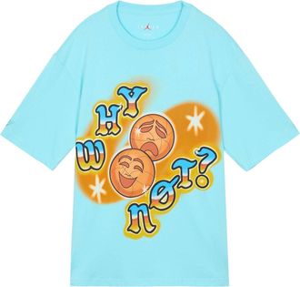 Nike Jordan Air Jordan why Not Round Neck Cotton Printing Short Sleeve Pink Blue DO2506-482